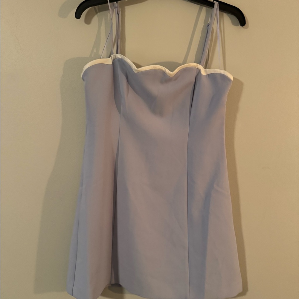 French Connection Lavender scalloped dress